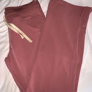 FIGS Kade cargo scrub pants in Mauve